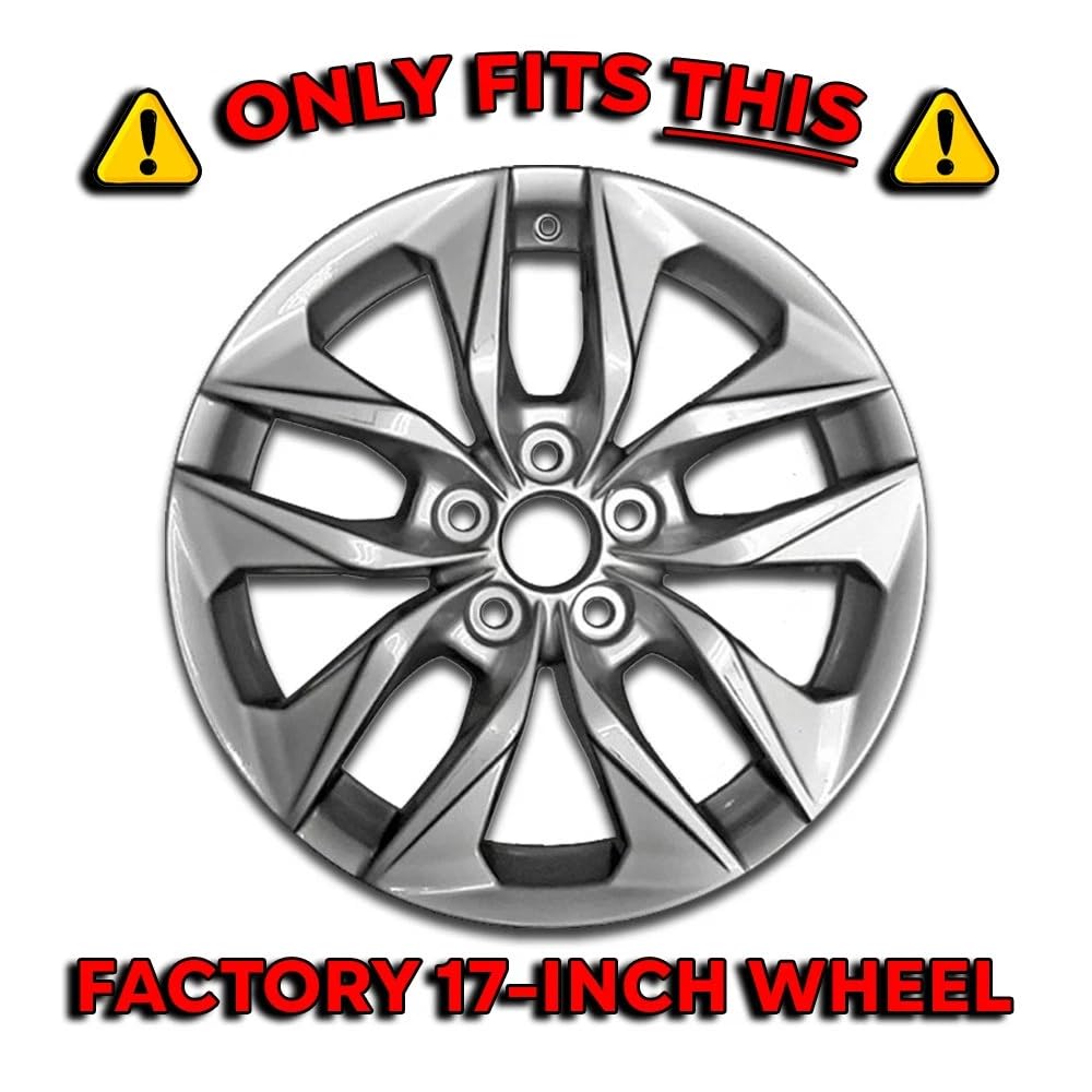 MARROW 17-Inch Gloss Black Wheel Skins, ABS Plastic Covers for 2021-2025 Toyota Sienna LE/XLE, 4-Piece Set, Snap-On Installation