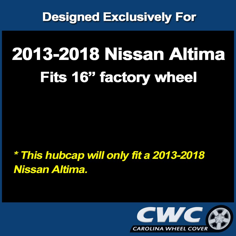 Premium Replica Hubcap, Replacement for Nissan Altima 2013-2018, 16-inch Wheel Cover (1-Piece)