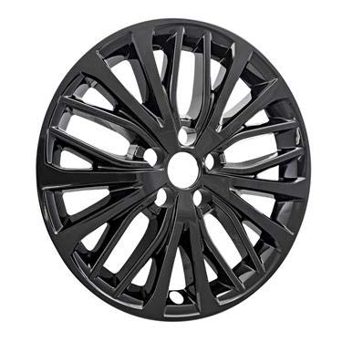 New Wheel Skins Covers Fits 2018-2019 Toyota Camry SE/XLE; 18 Inch; 20 Spoke; Gloss Black; Plastic; Set of 4; Not Compatible with Steel Wheels