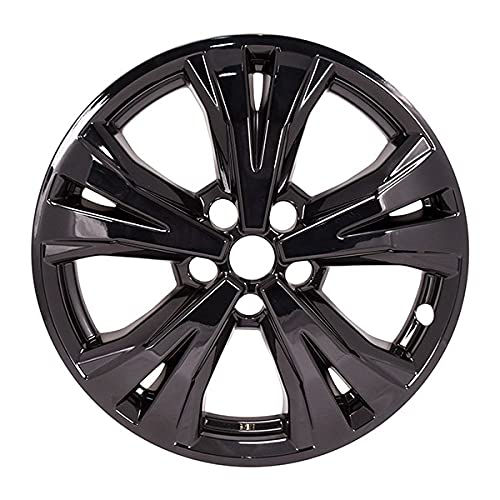 18" Gloss Black Wheel Skins Set of 4 – Fits 2017-2020 Nissan Rogue SV/SL w/ 10-Spoke OEM 18" Alloy Wheels – Snap-On ABS Covers (No Center Caps)