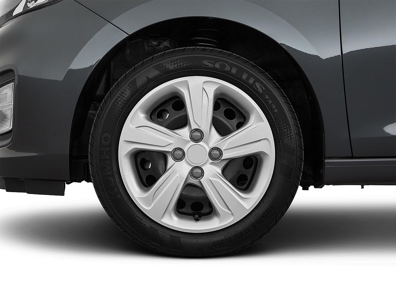 15" Silver Wheel Cover Hubcap Replica for 2019-2022 Chevrolet Spark LS (1-Piece) # 558-15S