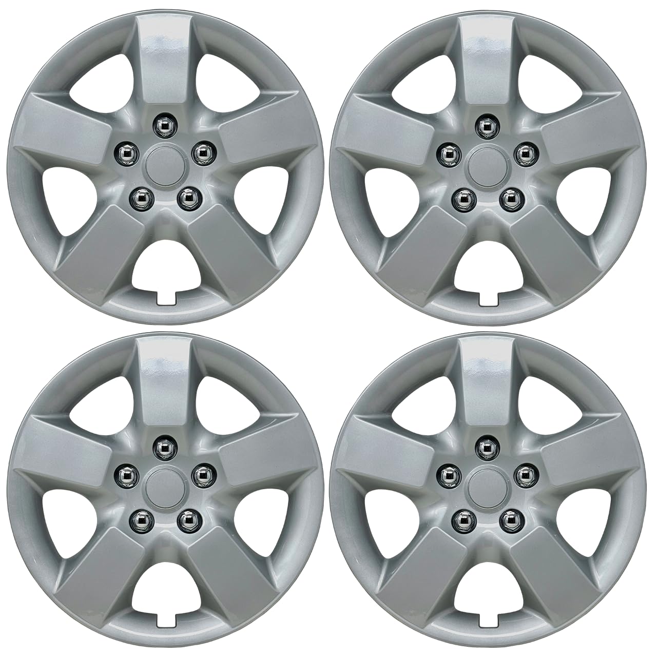 Premium Replica Hubcap Set, Fits Nissan Rogue 2008-2015, Replacement 16-inch Wheel Covers (4-Pack)
