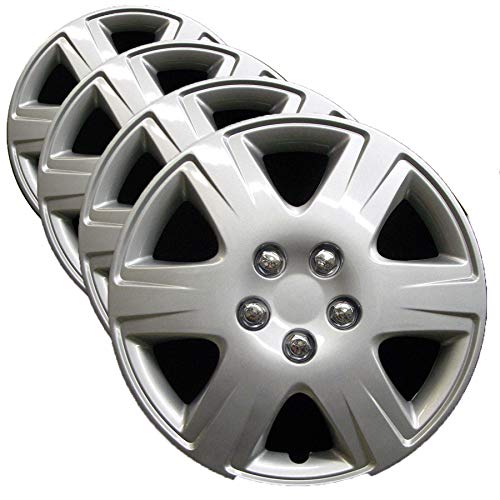 Premium Replica Hubcap Set, Replacement for Toyota Corolla 2005-2008, 15-inch Wheel Cover (4 Pieces)
