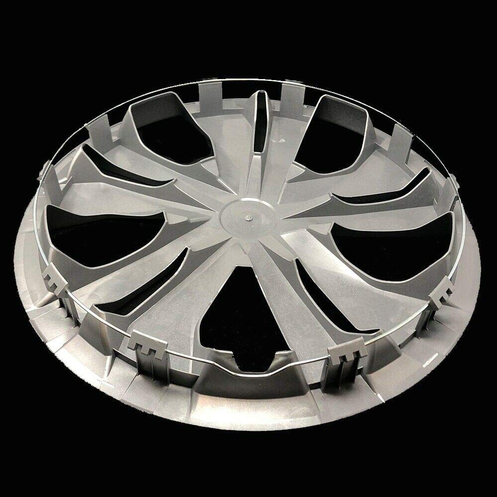 New Wheel Covers Hubcaps Fits 2017-2019 Nissan Versa; 15 Inch; 5 Double Spoke; Silver Color; Plastic; Set of 4