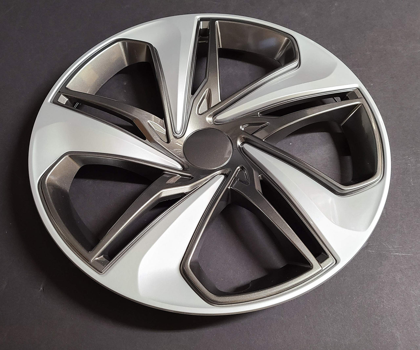 Hubcaps Replica, Replacement for Honda Civic 2019-2021, 16-inch Replica Silver and Charcoal, Wheel Covers (4 Pieces) 55103