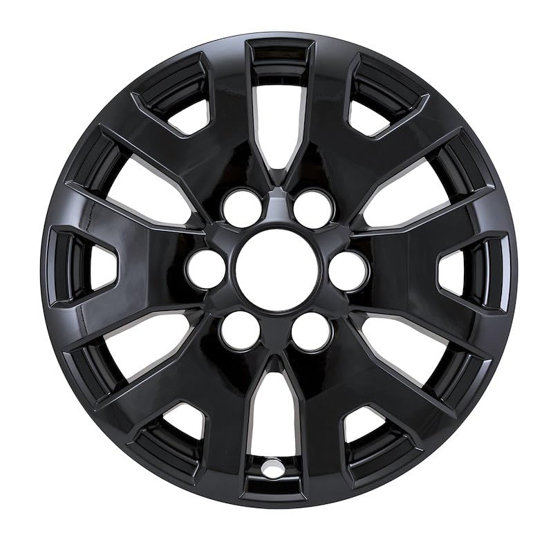 Gloss Black Wheel Skins, 17 Inch Snap-On Covers for Toyota Tacoma SR5 2024-2025, 4-Piece Set