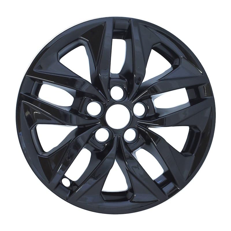 MARROW 17-Inch Gloss Black Wheel Skins, ABS Plastic Covers for 2021-2025 Toyota Sienna LE/XLE, 4-Piece Set, Snap-On Installation