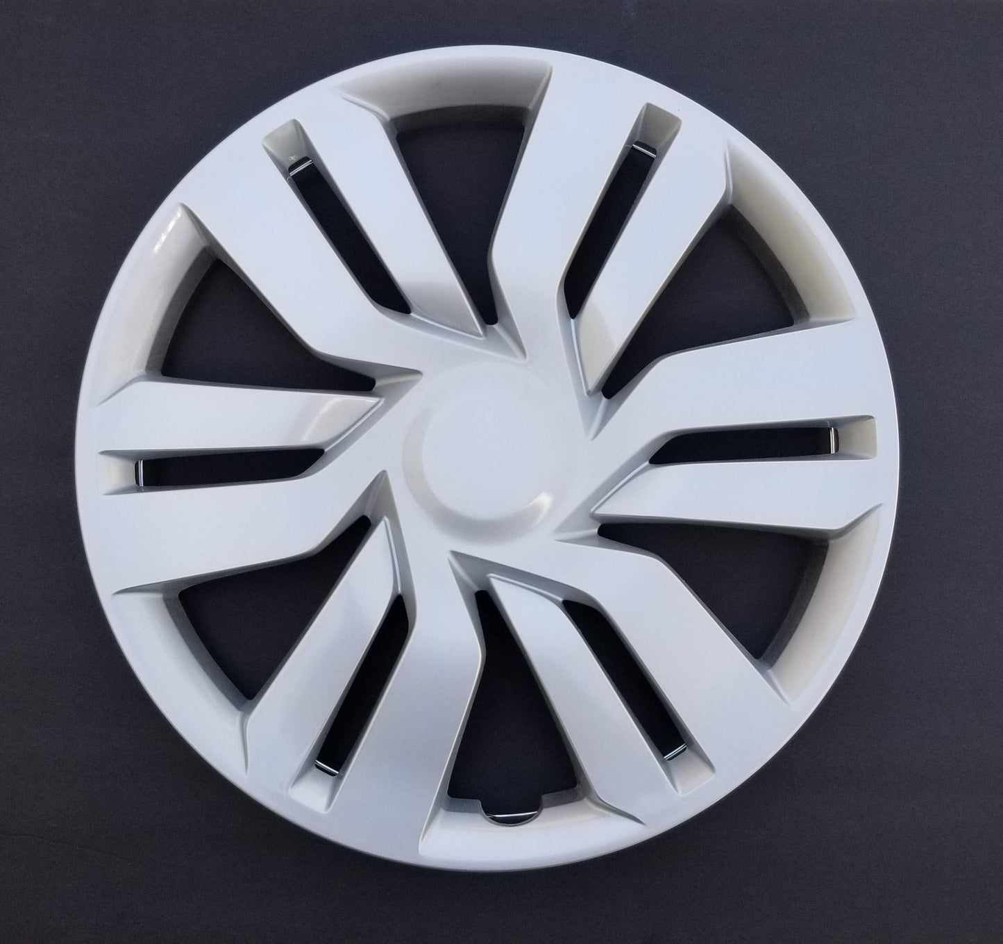 New Wheel Covers Hubcaps Fits 2015-2019 Honda Fit; 15 Inch; 6 Double Spoke; Silver Color; Plastic; Set of 4