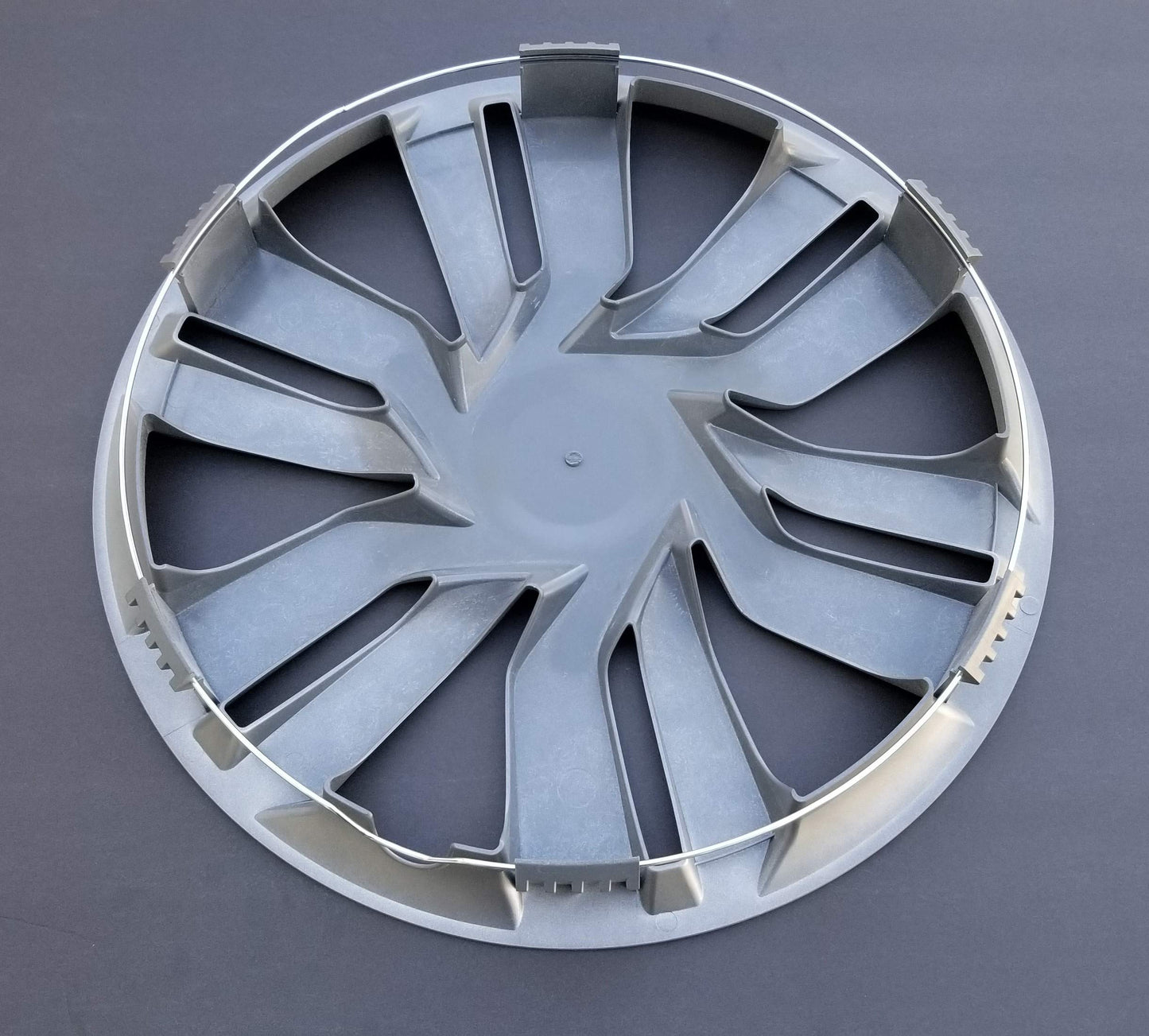 New Wheel Covers Hubcaps Fits 2015-2019 Honda Fit; 15 Inch; 6 Double Spoke; Silver Color; Plastic; Set of 4