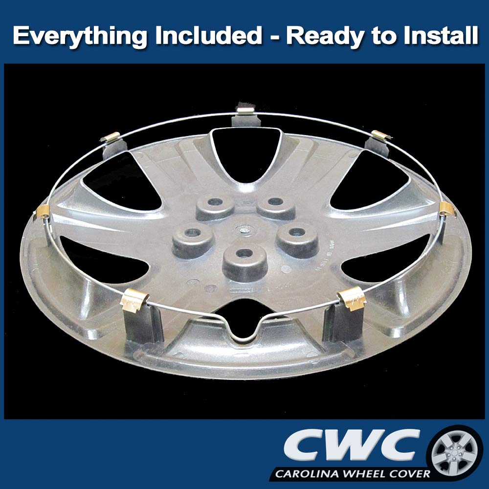 Premium Replica Hubcap Set, Replacement for Toyota Corolla 2005-2008, 15-inch Wheel Cover (4 Pieces)