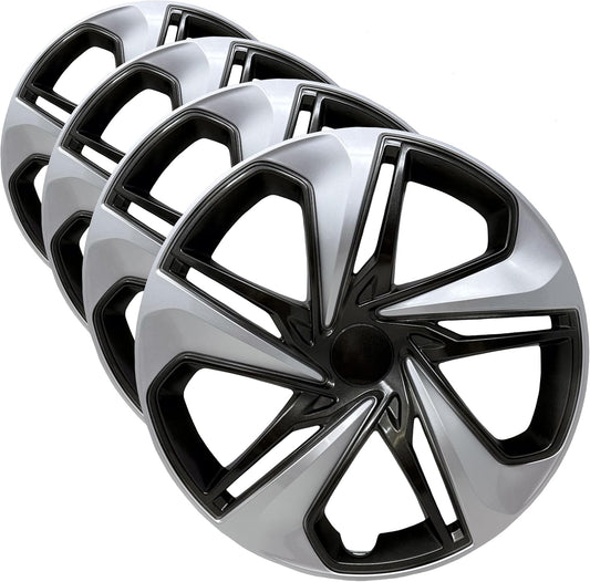 Hubcaps Replica, Replacement for Honda Civic 2019-2021, 16-inch Replica Silver and Charcoal, Wheel Covers (4 Pieces) 55103