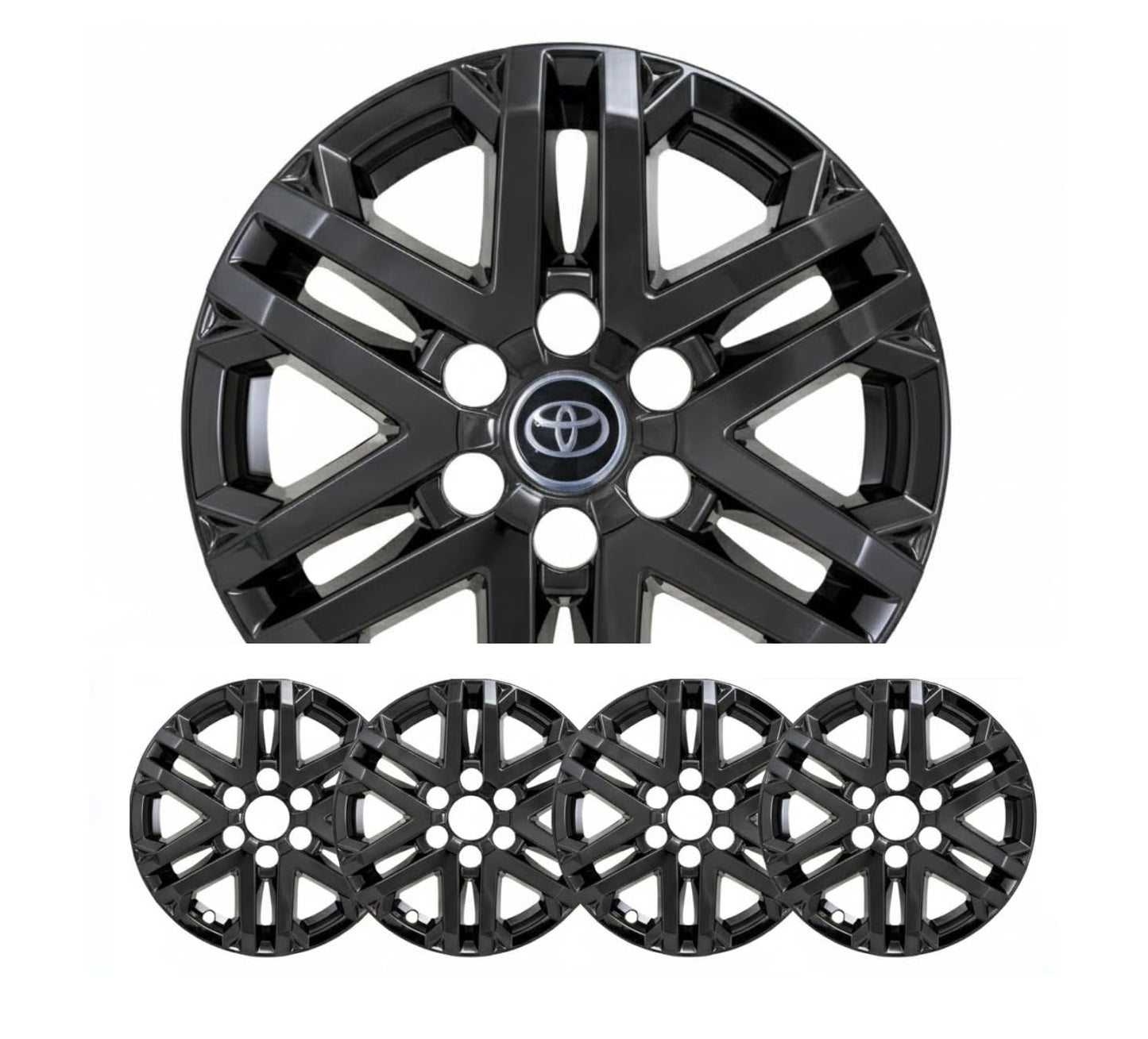 Gloss Black Wheel Skins for 2022–2025 Toyota Tundra SR5 Models 18-Inch (4-Pieces) – IMP505BLK