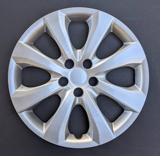 New Wheel Cover Hubcap Fits 2020-2022 Toyota Corolla; 16 Inch; Eight Spoke; Painted Silver; ABS Plastic; Spring Steel Clip (1-Piece)