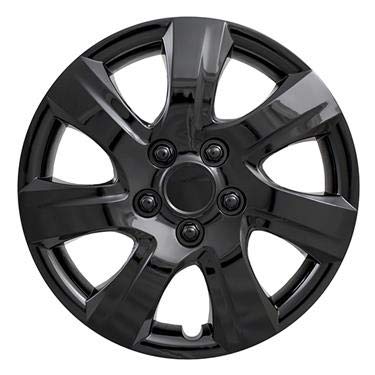 New Wheel Covers Hubcaps Fits 2010-2011 Toyota Camry; 16 Inch; 7 Spoke; Gloss Black; Plastic; Set of 4; Spring Steel Clip; These are not a Bolt-on hubcaps
